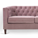 Eliza Heather 3 Seater Chesterfield Sofa - Close up of buttoned back