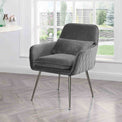 Diamond Grey Velvet Accent Chair lifestyle image