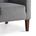Eliza Grey Chesterfield Arm Chair - Close up of legs