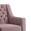 Eliza Heather Chesterfield Arm Chair - Close up of shape of armrest