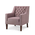 Eliza Heather Chesterfield Arm Chair - Side view