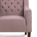 Eliza Heather Chesterfield Arm Chair - Close up of seating
