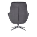 Otis grey velvet tv chair and stool