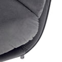 Otis grey velvet tv armchair and stool