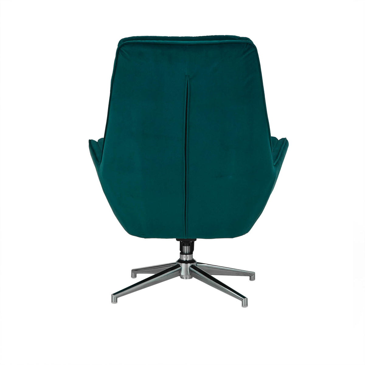 Otis teal velvet tv chair and foot stool