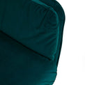 Otis teal velvet tv armchair and stool