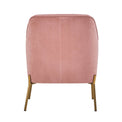 Delphine Pink Velvet Glam Accent Chair