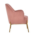 Delphine Pink Velvet Glam Accent Chair