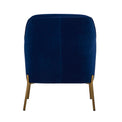 Delphine Navy Blue Velvet Glam Accent Chair