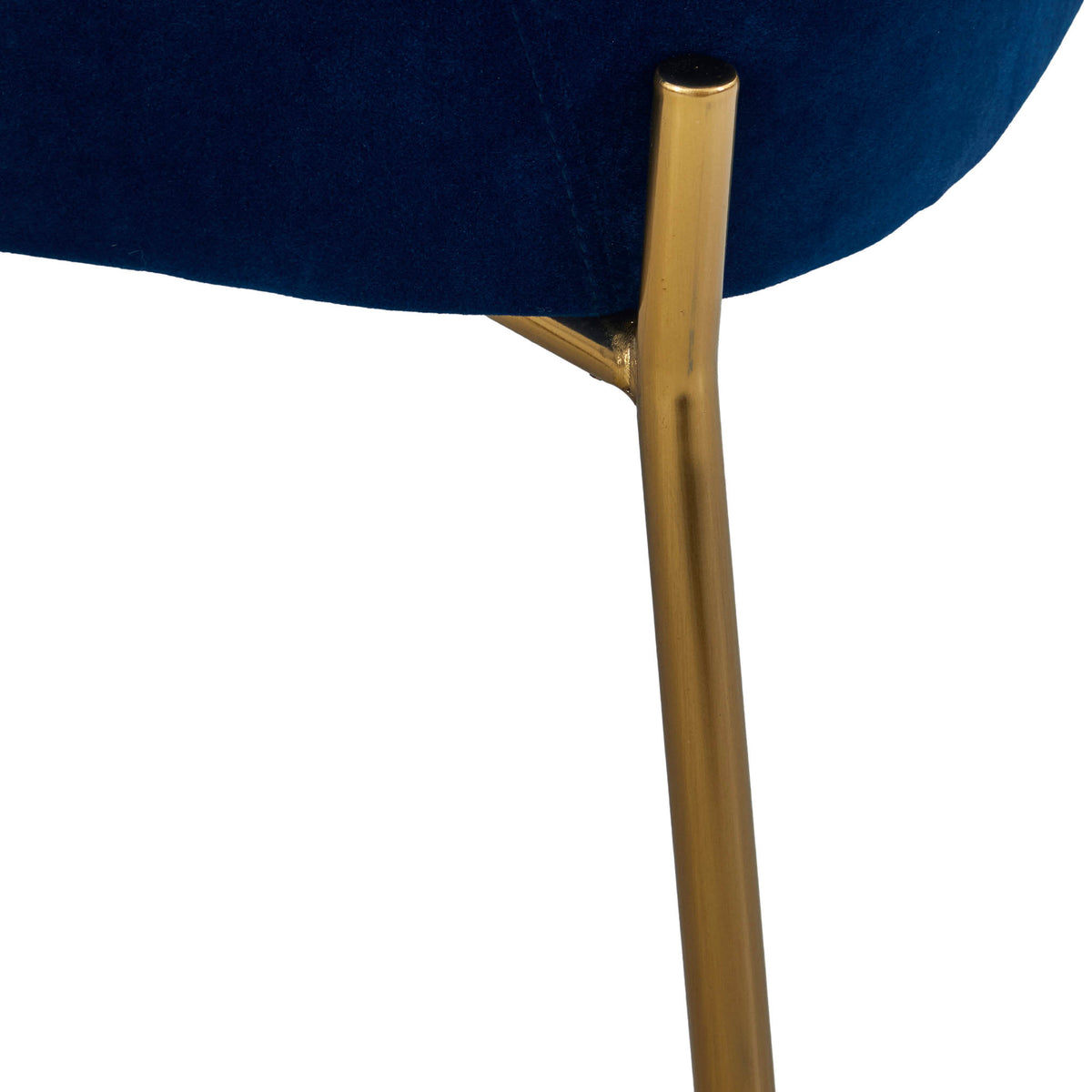 Delphine Navy Blue Velvet Glam Accent Chair