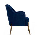 Delphine Navy Blue Velvet Glam Accent Chair