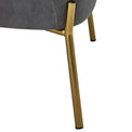 Delphine Steel Grey Velvet Glam Accent Chair