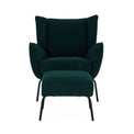 Knox Green teddy boucle armchair with stool