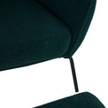 Knox Green teddy boucle armchair with stool