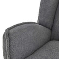 Knox Grey teddy boucle armchair with stool