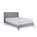 Ramona grey faux wool upholstered bed frame from Roseland