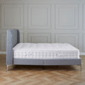 Ramona grey faux wool upholstered bed frame