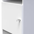 Aria White gloss 1 door storage cabinet close up