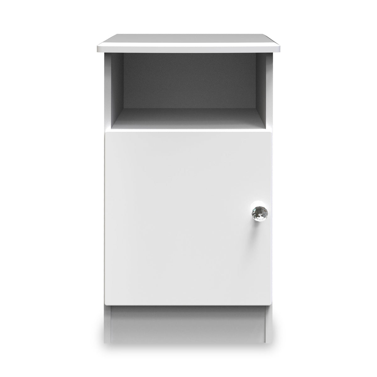 Aria White gloss 1 door storage cabinet from Roseland furniture
