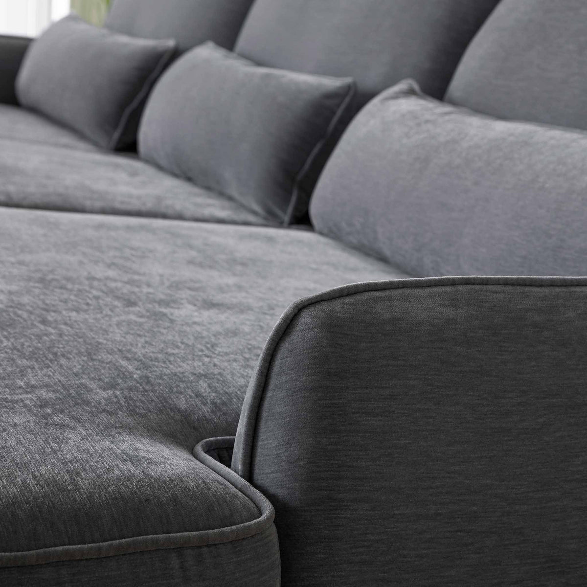 Oswald Charcoal Grey 2 Seater Settee