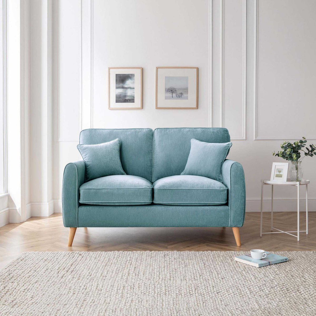 Ada Lagoon Blue 2 Seater Sofa from Roseland Furniture