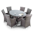 Cadiz Oval Grey Outdoor PE Rattan Dining Table & Chairs