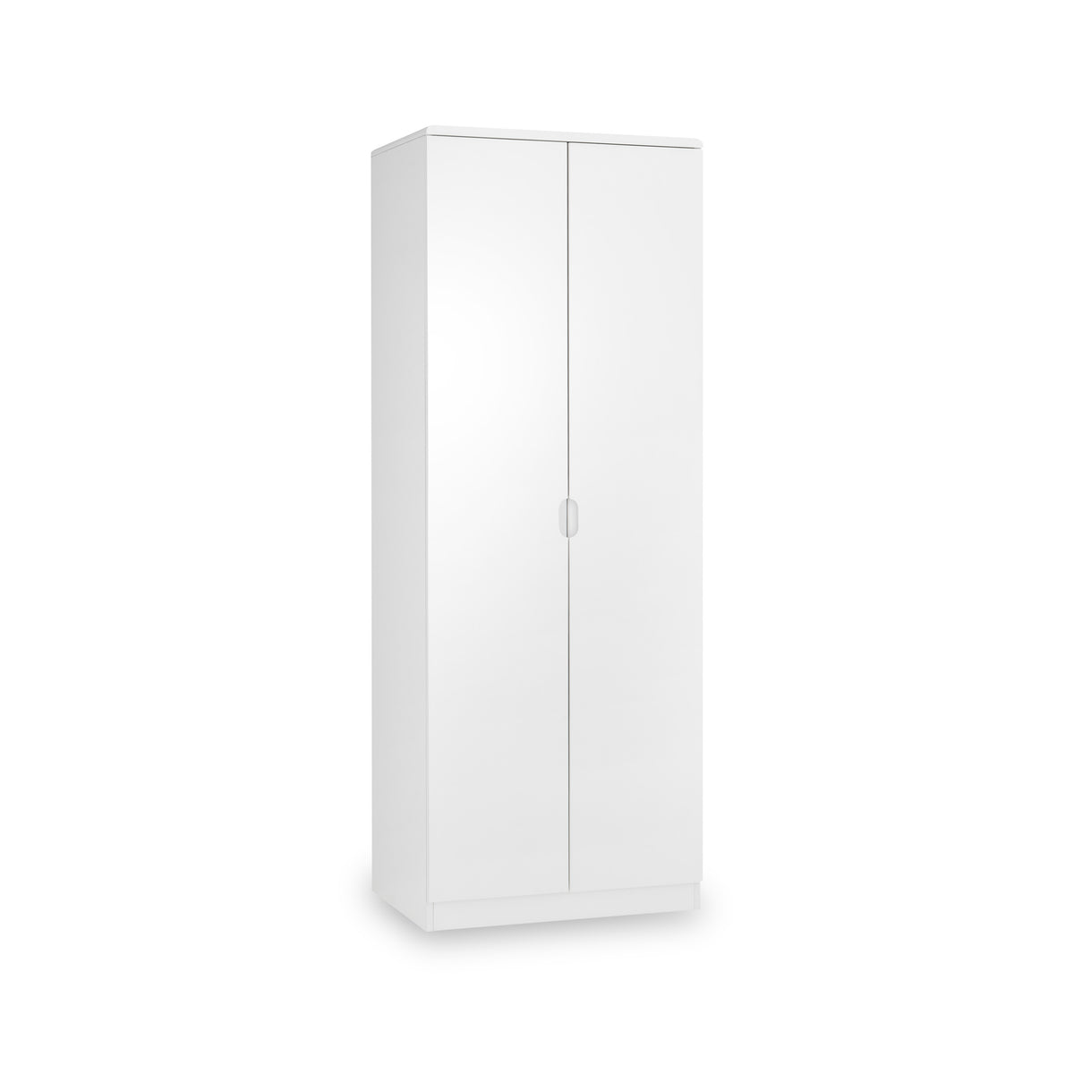Jenner White 2 Door Wardrobe White Gloss Bedroom Furniture