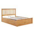 Trent Oak Wooden Ottoman Bed with sprung pine slats