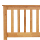 close up of the slatted headboard 