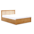  Trent Oak Wooden Ottoman King Size Bed 