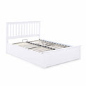  Trent White Wooden Ottoman Bed  with sprung pine slats
