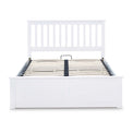 front view of the  Trent White Wooden Ottoman Bed 