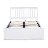 front view of the  Trent White Wooden Ottoman Bed 