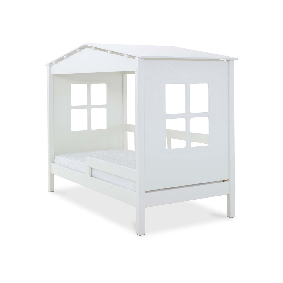 side view of the Childrens White Hideout Bed