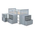 Huckerby Grey Childrens Sleep Station Storage Bed with storage cupboards