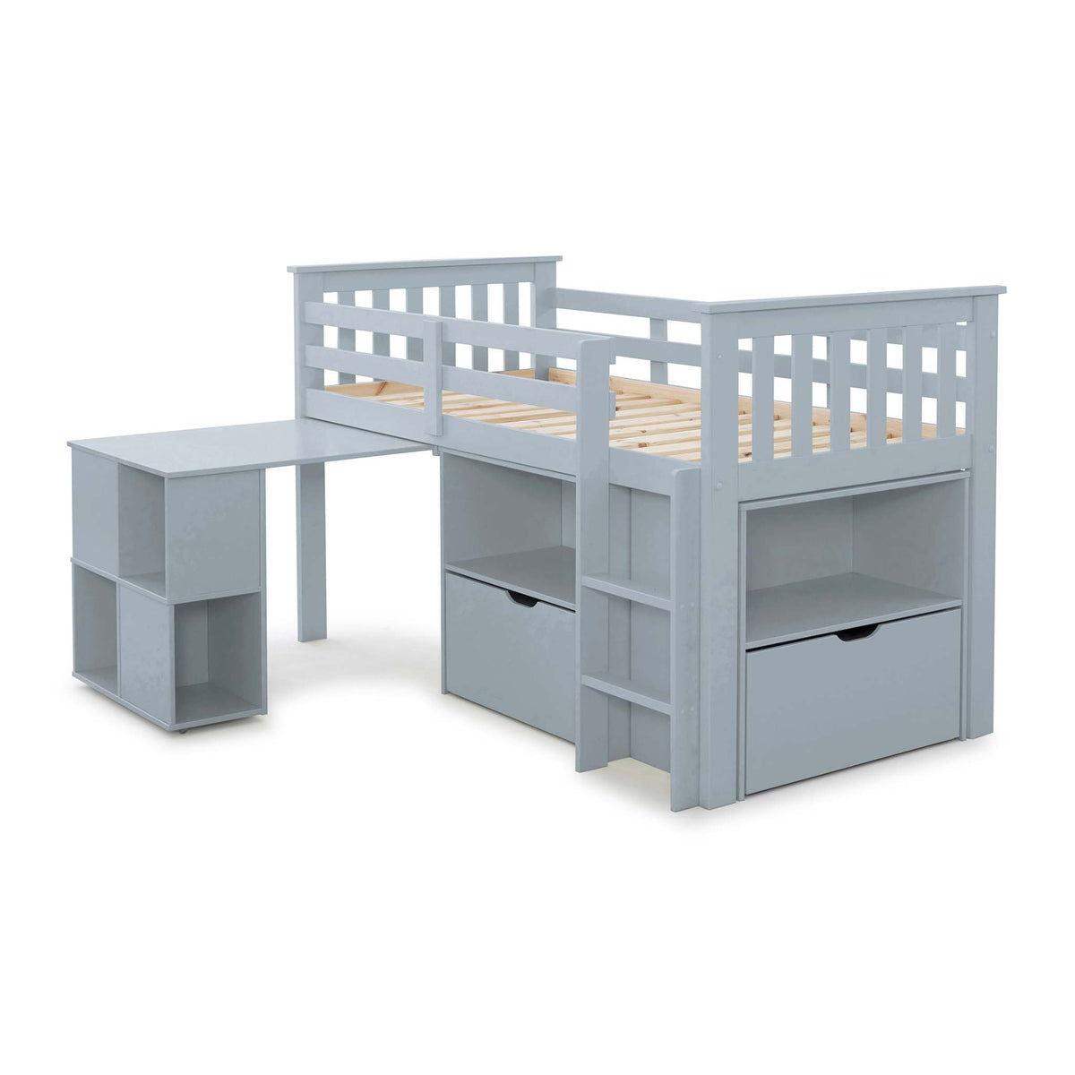 Huckerby Grey Childrens Sleep Station Storage Bed with pull out table