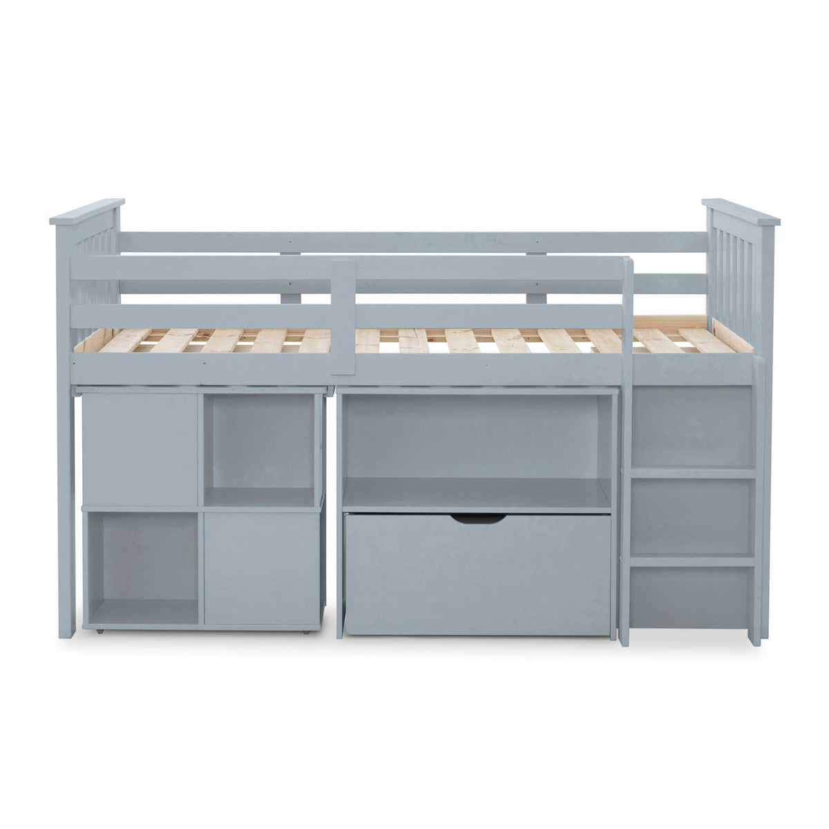 side view of the Huckerby Grey Childrens Sleep Station Storage Bed
