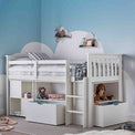 lifestyle image of the Huckerby White Childrens Sleep Station Storage Bed with large #storage drawers