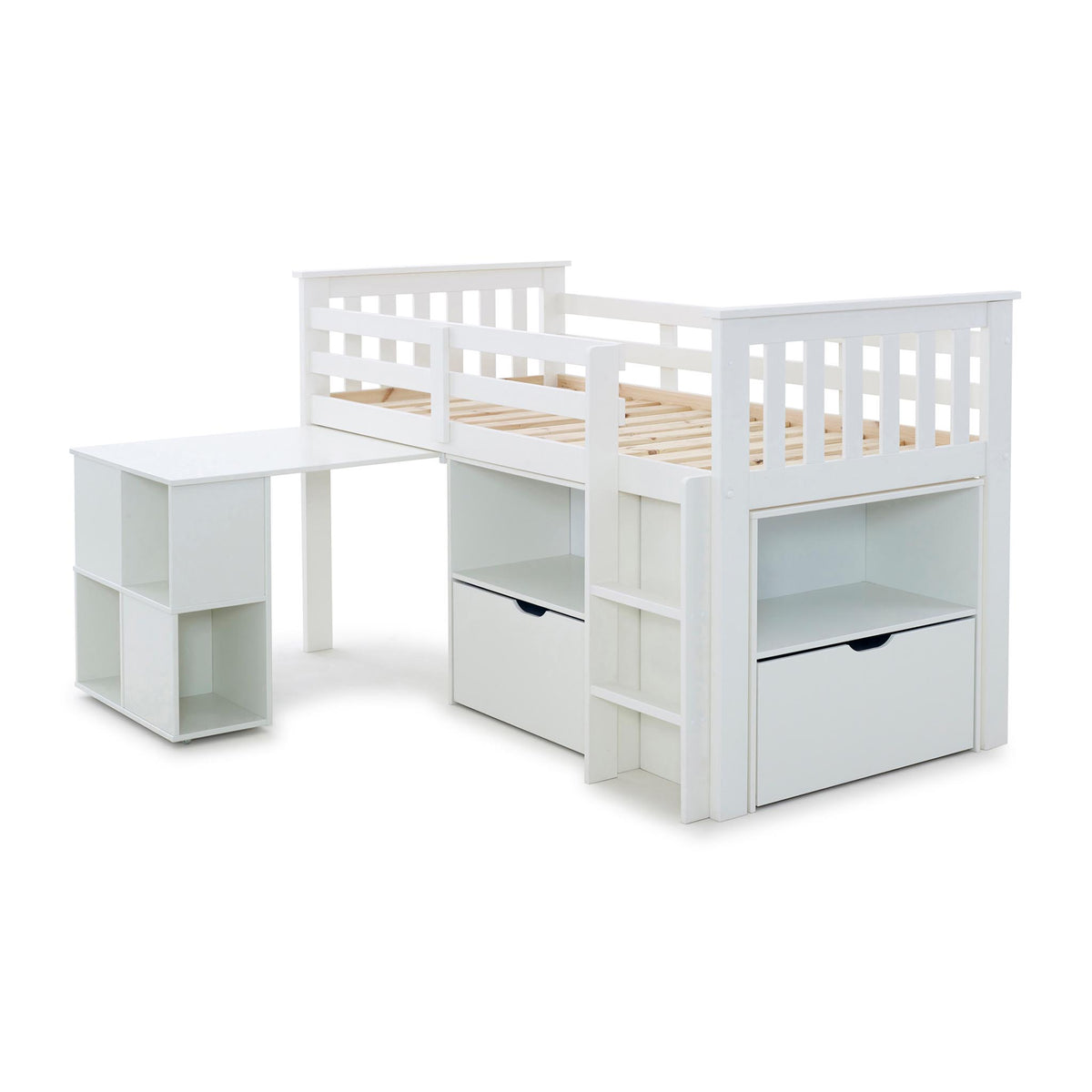 Huckerby White Childrens Sleep Station Storage Bed with pull out table