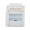 end view of the Huckerby White Childrens Sleep Station Storage Bed