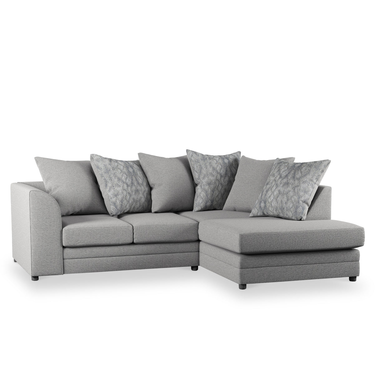 Tisha Grey Right Hand Corner Sofa from Roseland Furniture
