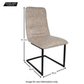 Dimensions for Mottled Elk Maitland Faux Leather Dining Chair by Roseland Furniture