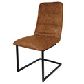 Cloudy Tan Maitland Faux Leather Dining Chairs by Roseland Furniture
