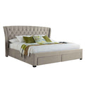 Stafford Stone Velvet King Size Storage Bed from Roseland Furniture