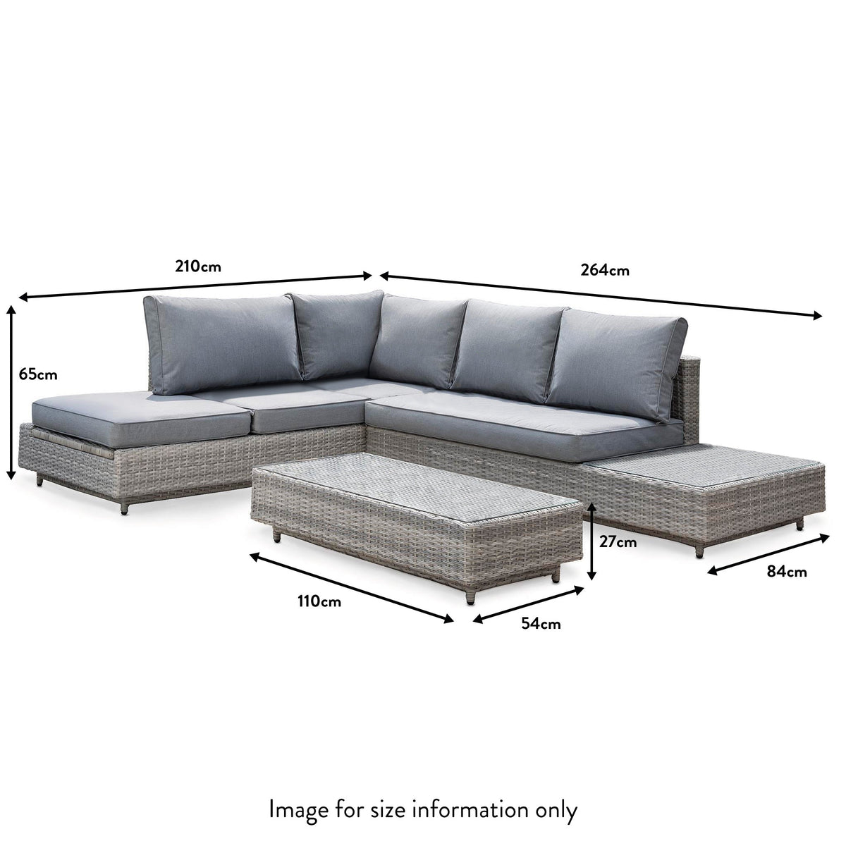 Tenby Rattan Corner Lounge Sofa Set