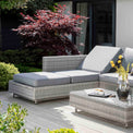 Tenby Rattan Corner Lounge Sofa Set - Showing adjustable back rest