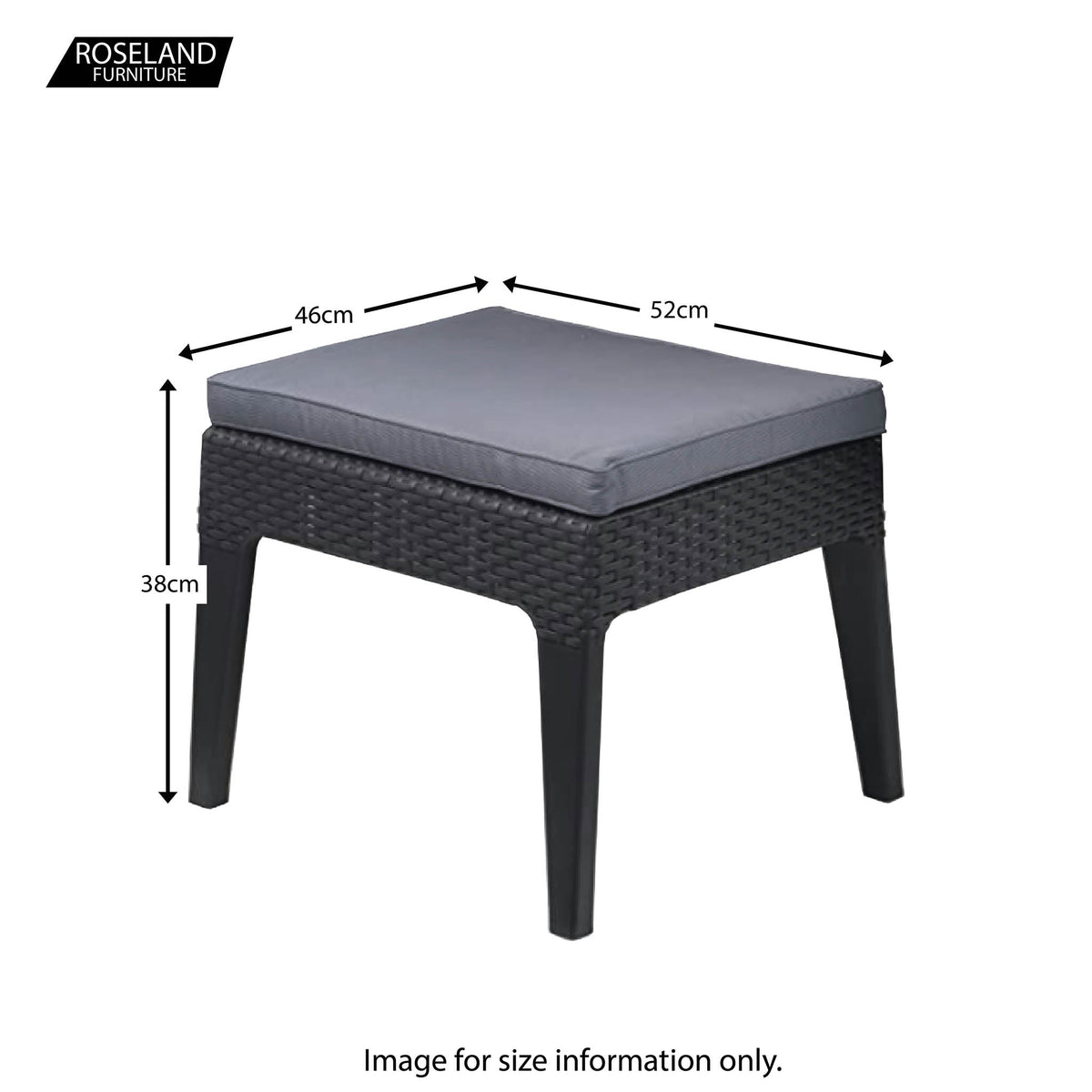 Keter Dine Out 4-8 Seater Dining Set - Size Guide of footstools