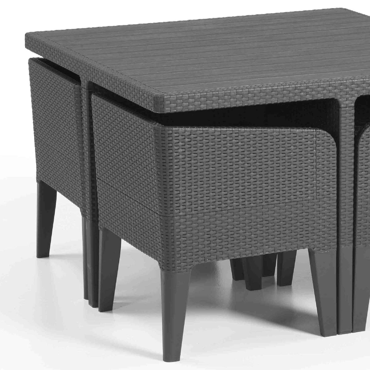 Keter Dine Out 4 Seater Dining Set - Close up of chair nested under table