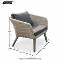 Chatsworth Rattan 4 Seat Lounge Set - Chair Size Guide