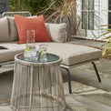 Roma Chaise Set with Table - Close up of cushions on chaise